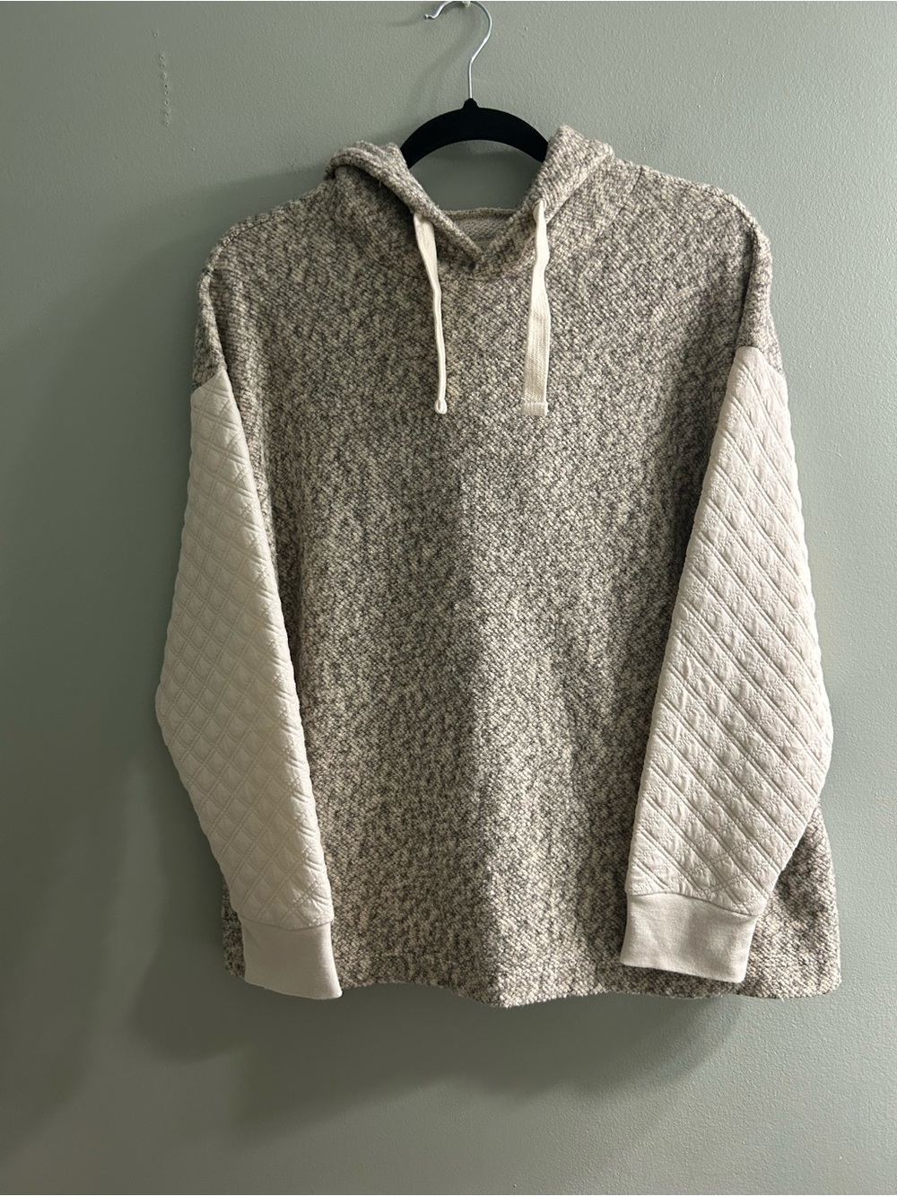 Madewell Quilted Sleeve Hoodie oversized